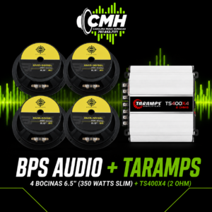 (4) BPS 6" 350 + (1) TARAMPS 400X4